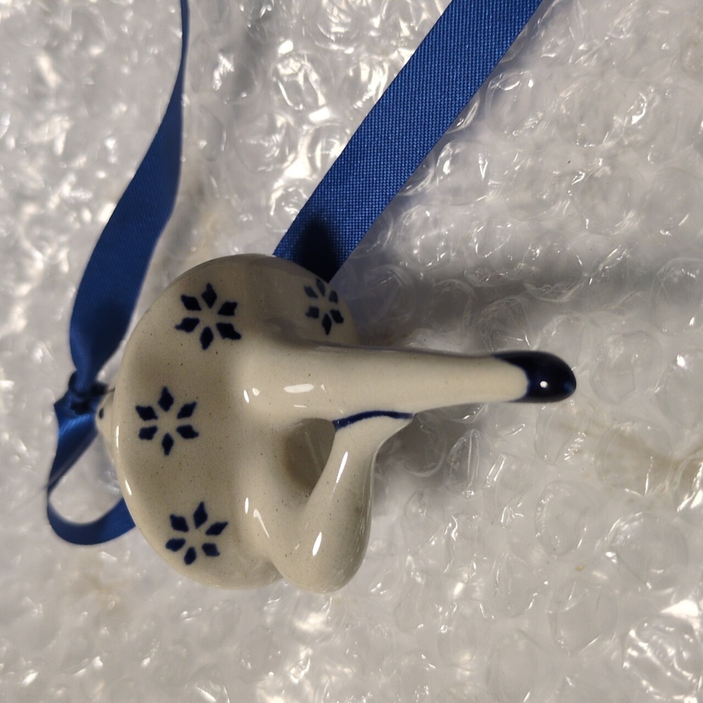 Polish Pottery Ceramic Ballerina Pole Dancer Christmas tree ornament Boleslawiec - Picture 6 of 7